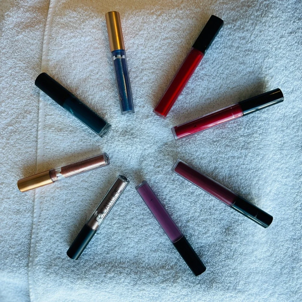Lip Gloss Bundle — Pink, Plum, Bronze, Copper, Red, Blue, Teal - Picture 4 of 6